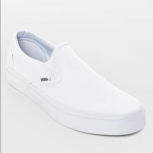 White slip on vans
